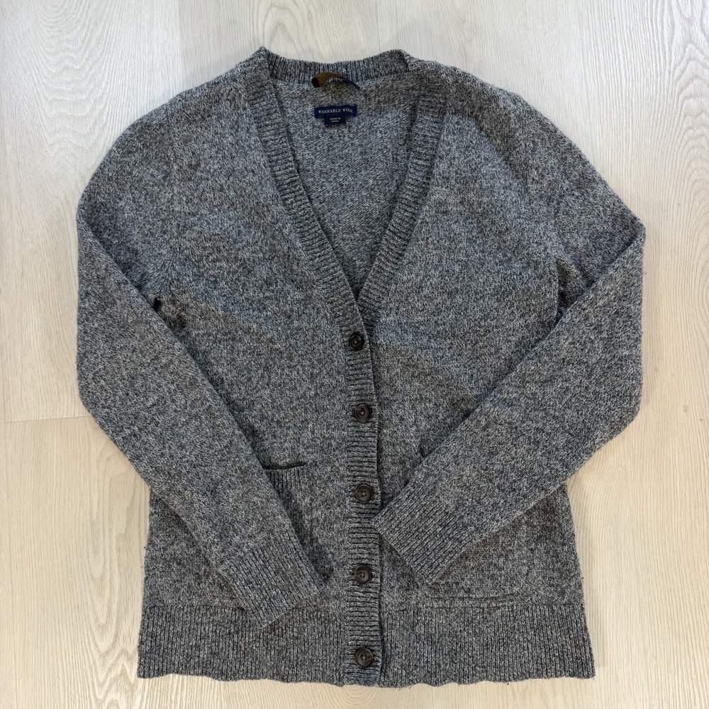 Pendleton Shetland Collection  100% Wool Gray Cardigan Sweater Mens Size S